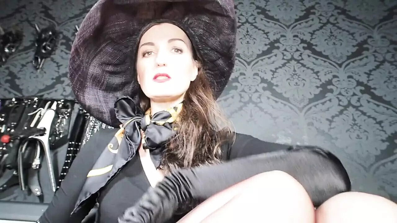 Rich Lady with Tease Denial Leather Paddle Extreme Heels Feeding Game
