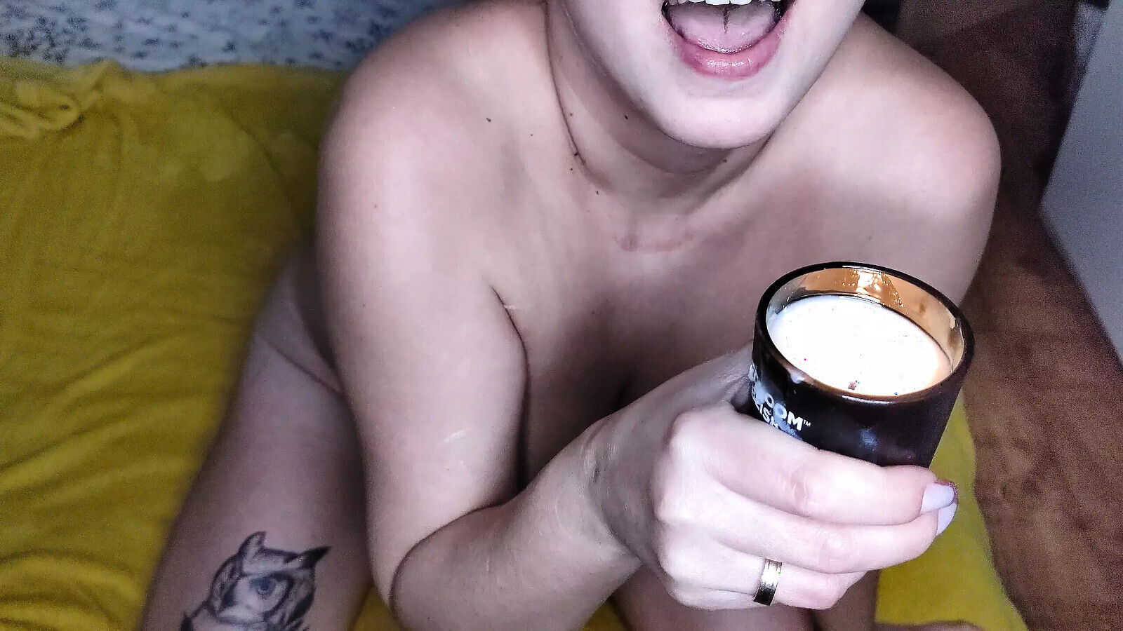 Candle perfect natural tits. first experience with candle wax. Please rate subscribe