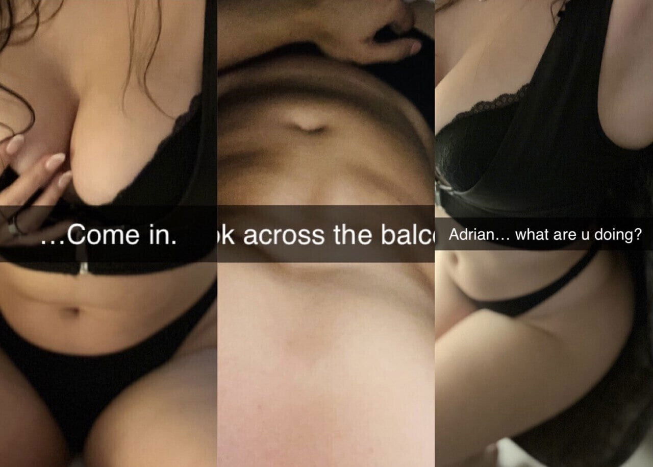 Neighbor's Secret. Wife Cheats Husband with Their Neighbor Snapchat