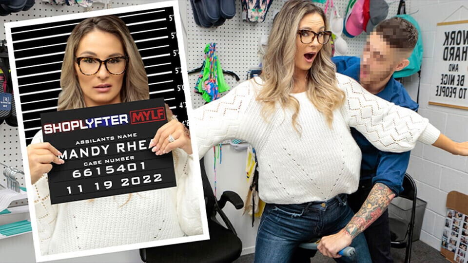 Stepmom Mandy Rhea Caught Stealing Stepson Officer Fucked Backroom Shoplyfter Mylf