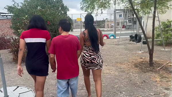 public park, young busty women with asses REAL AMATEUR HOMEMADE THREESOME
