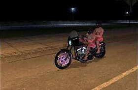 NAKED MOTORCYCLE RIDE THROUGH THE CITY