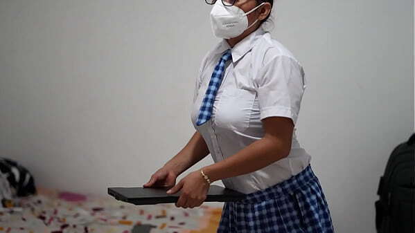 Student skirt comes home looks desktop computer homework!! delicious mature dirty bitch