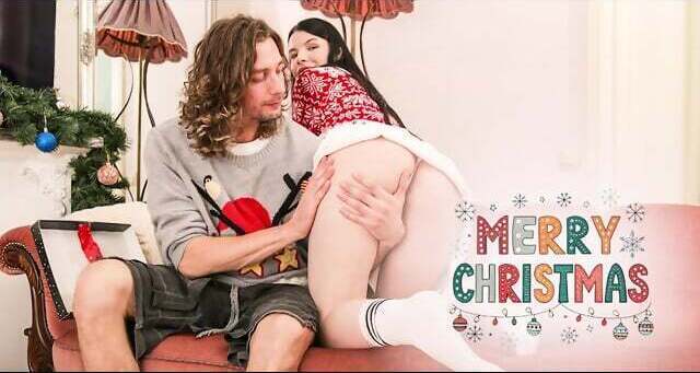 Cherry Black Unwrapping Cherrys Christmas Gift.