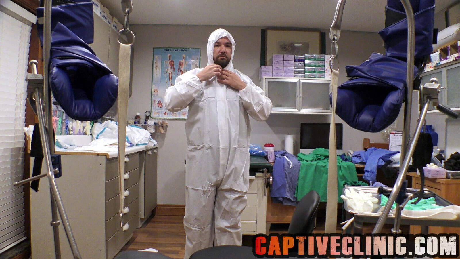 Uniform Testing White Coveralls, Face Coverings, Assorted Gloves