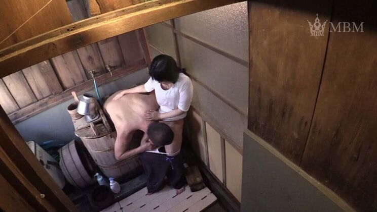 Naughty Japanese Maid MILF Caught Bathroom Fuck Amateur Homemade Incident