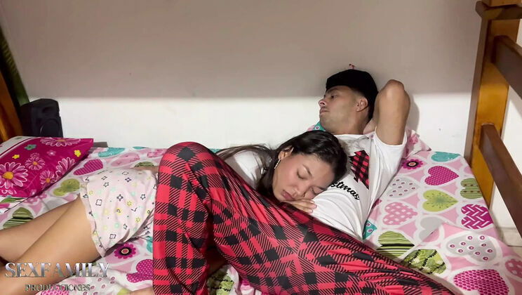 Indian Stepsister Sneaks Into Room All-Night Interracial Fuck Session