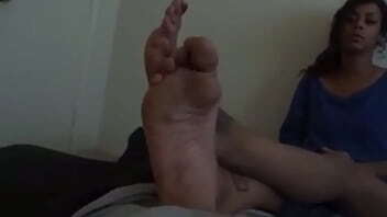 Ebony Beauty Getting Her Big, Long Size 12 Big Soles Examined And Appreicated