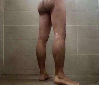 Mejicanito taking shower (for voyeur, cum)