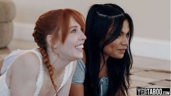 Teen gamer girls pounded stepdads hardcore foursome