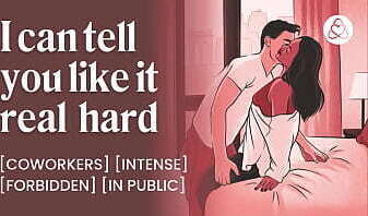 Cock-hungry coworker teases work Colleague hardcore hotel fuck ASMR spanking naughty coworker