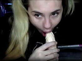 Dildo sucking from Ukrainian slut ViolaPinacola