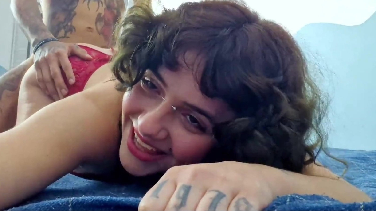 Deep doggy foursome with Latinas sexy lingerie