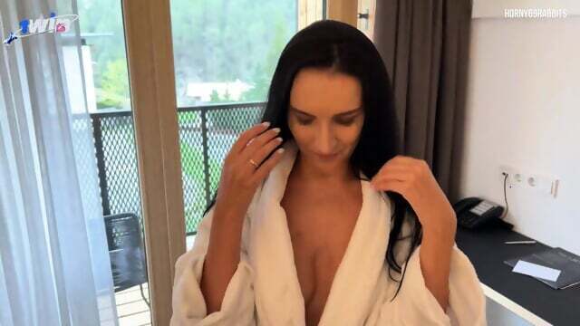 Step stuck balcony, super-steamy horny, gets torn mouth-fucked