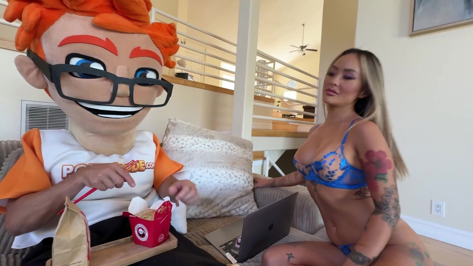 Sexy Busty Tattooed Asian Linda Gets Facialized After Intense Pussy Pounding PornDudeCasting