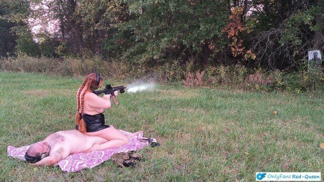 Harcore Stress Shooting Drills Range Redhead Country Girl With Fucking Shooting