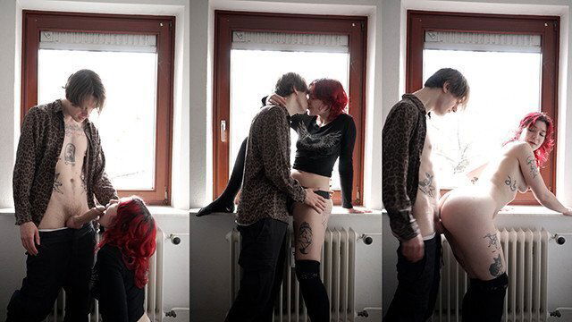 Risky Amateur Couple Quickie at the Window