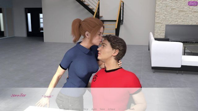 Stepbrother's Wife Jennifer's friend Bella hugged warmly Hello