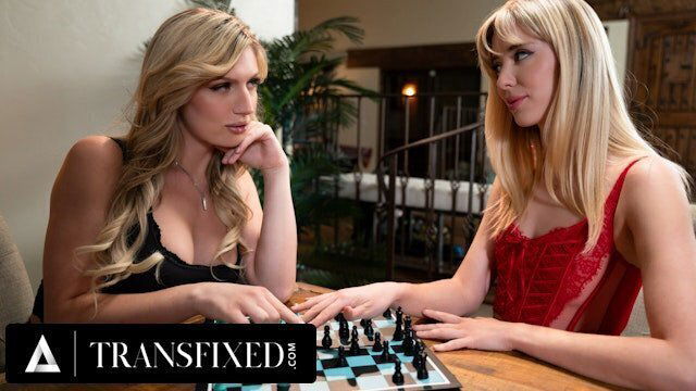 TRANSFIXED Naughty Besties Jade Venus Haley Reed Play Strip Chess! Winner Gets Fuck Other