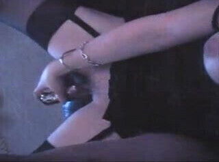 vintage blonde in little black dress - please comment