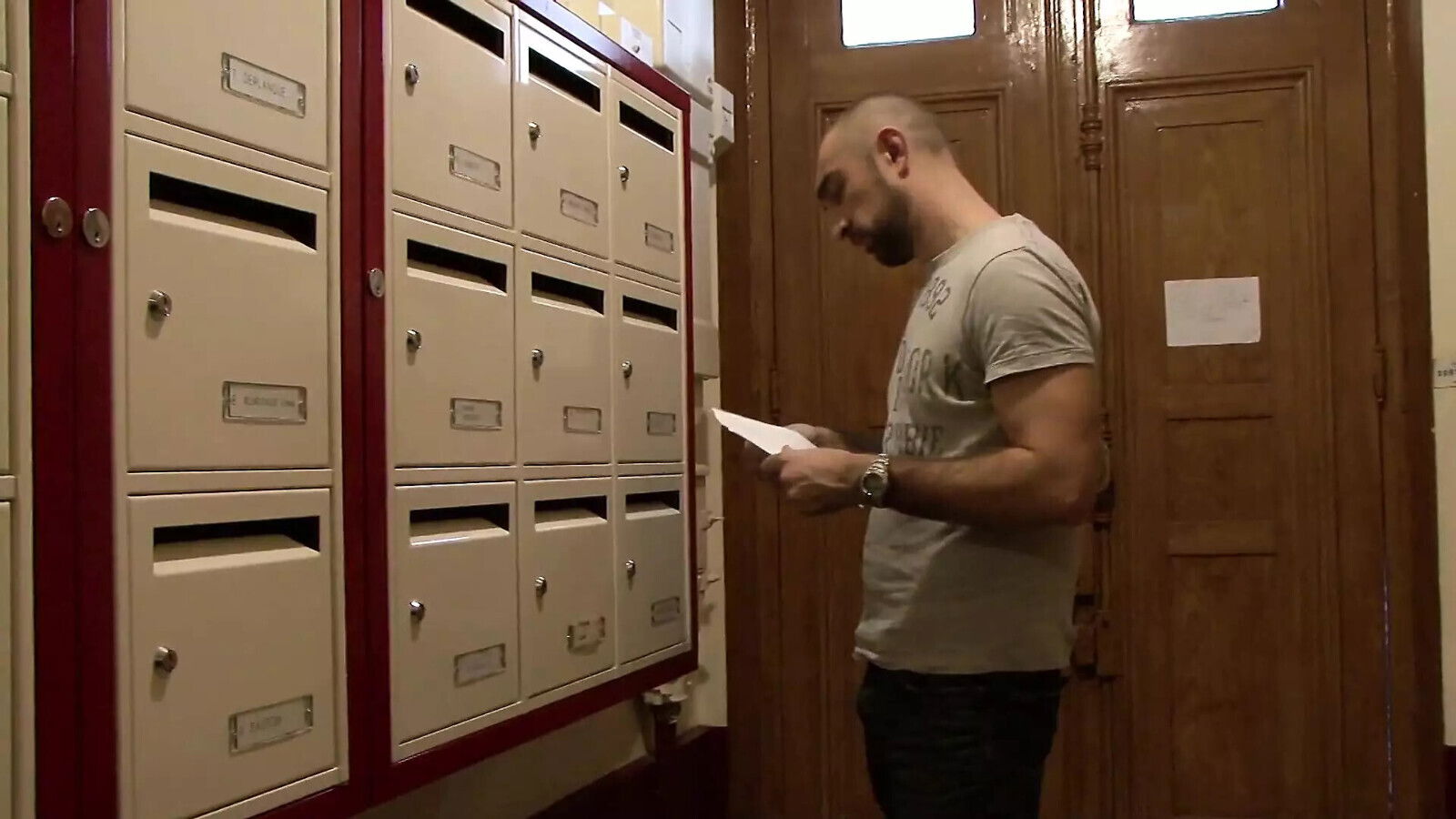 Sexy tattooed fucks table