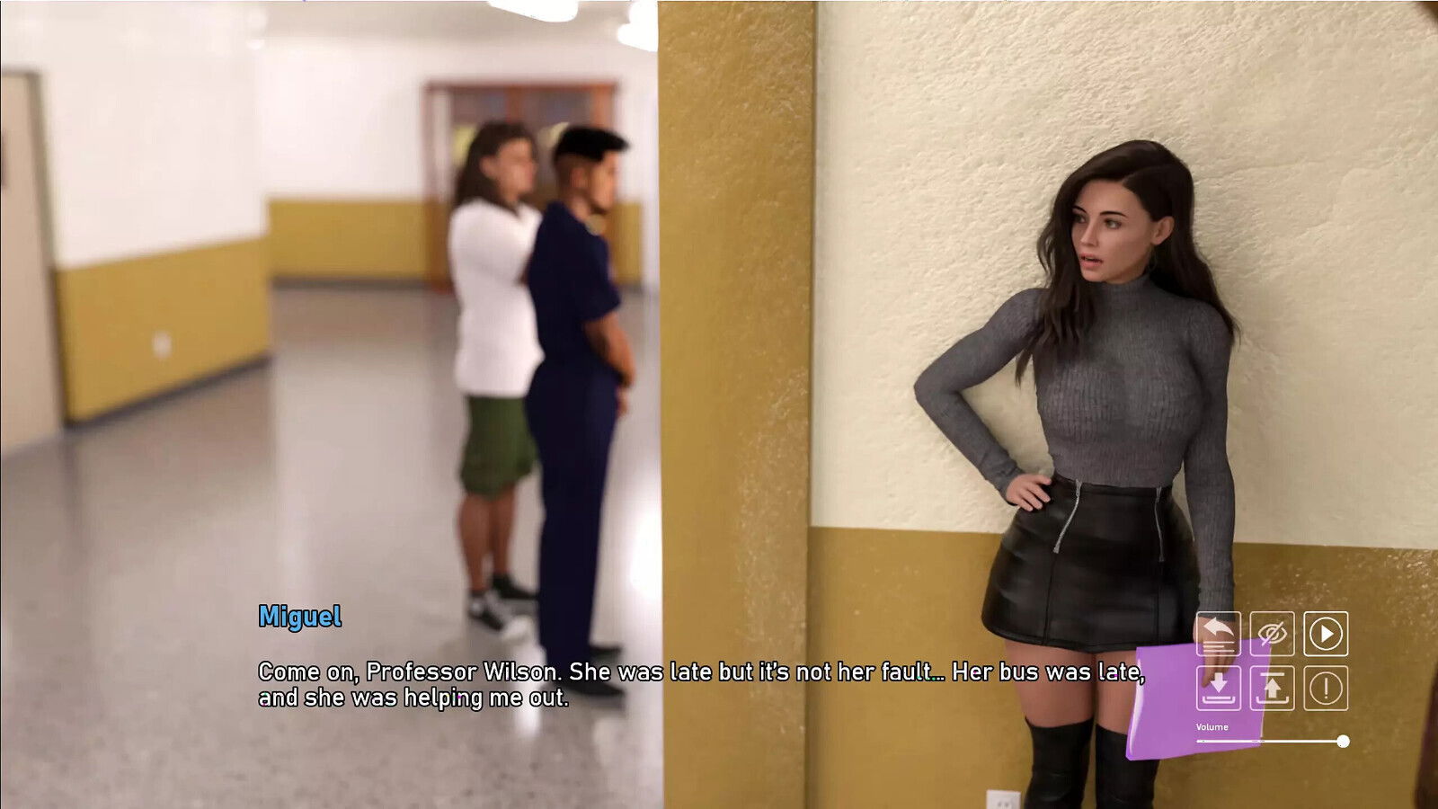 Steps Debauchery Riley Late Because Helped Janitor