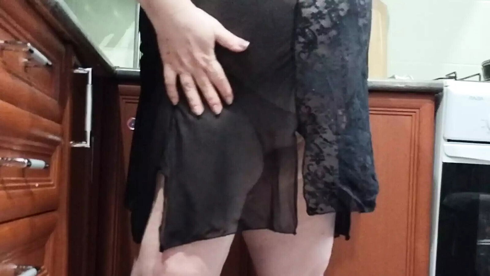 girlfriend masturbates with toys kitchen