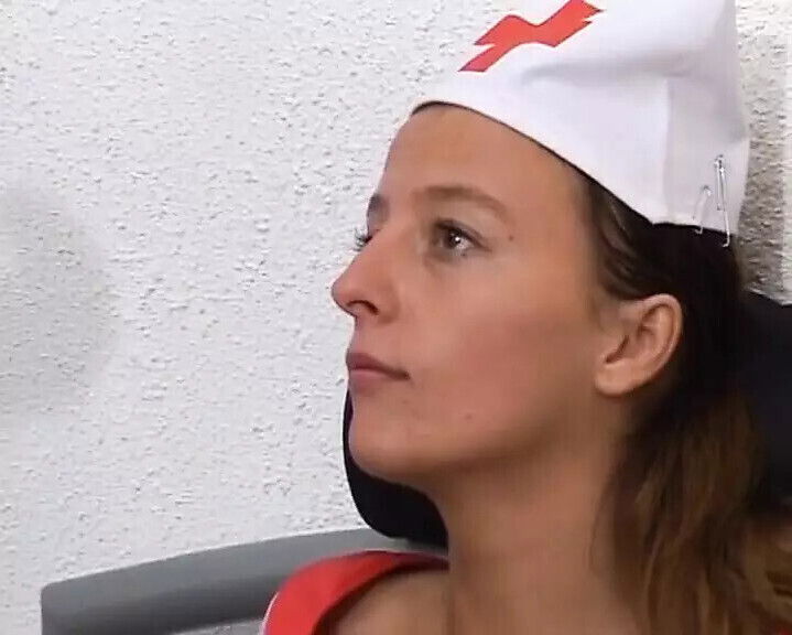 Tiny German nurse rides dick like