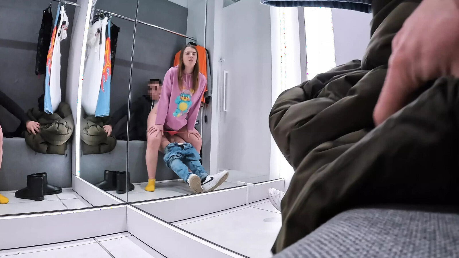 Public Mall Blowjob Locker Room Risky Fitting Room