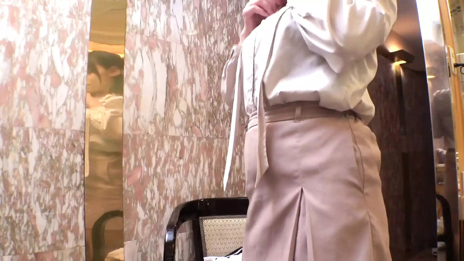 Part1 Unable Oppose Big-breasted Maid's Request Sex! Vagina Cafe Girl with Creampies! (23)