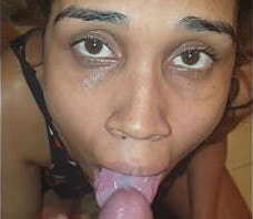 Cum straight into mouth and swallow.