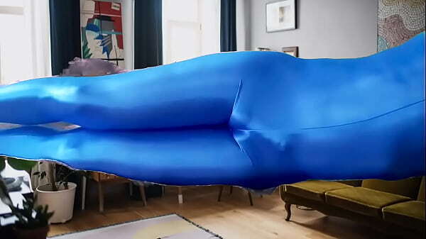 Bulge blue lycra bodysuit