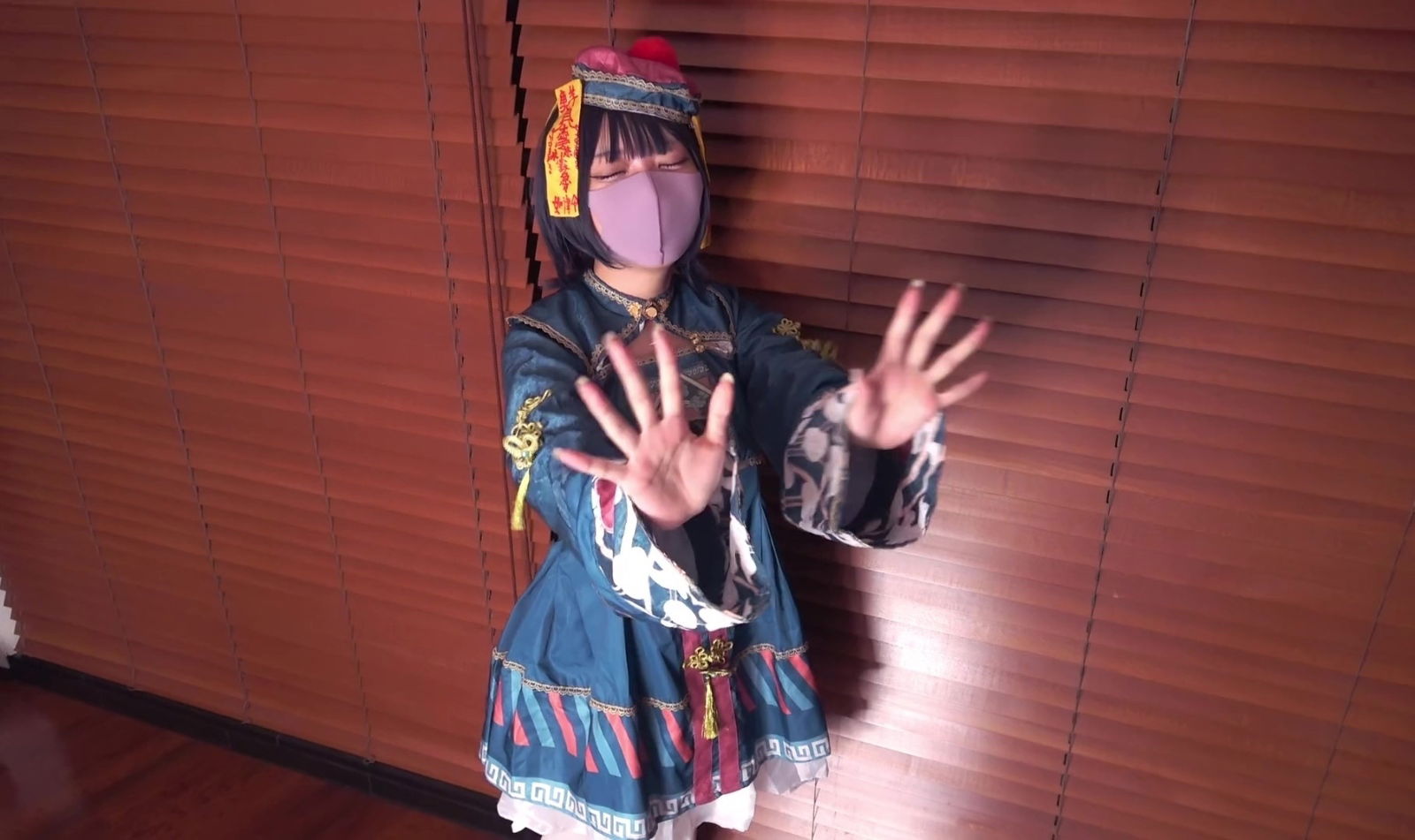 Adorabale japanese teen with short hair wearing white stockings traditional attire sensual with lover