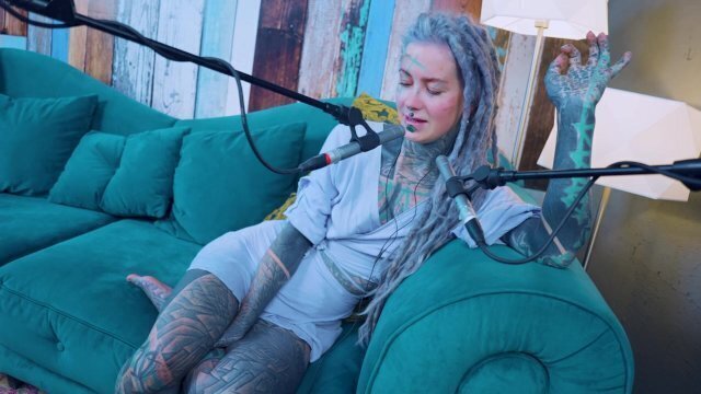 Tattoo Model Pornstar Anuskatzz talks about passion ASMR Youtube channel: ASMRkatz inked hippie