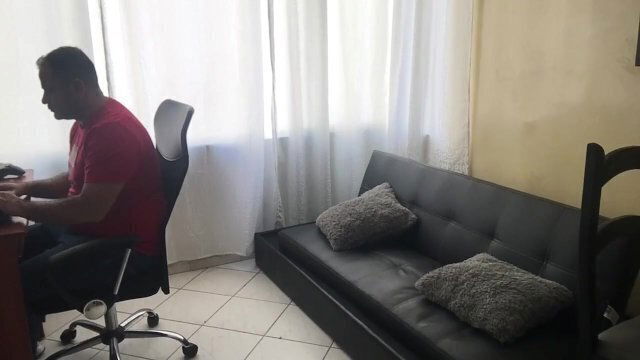 horny stepdaughter masturbates front