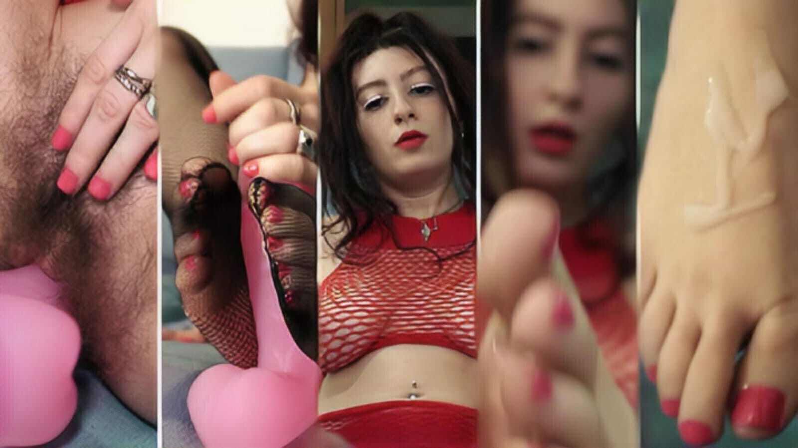 stunning girl teases with FOOTJOB, while envelops FEET!😈(dialoghi ita)