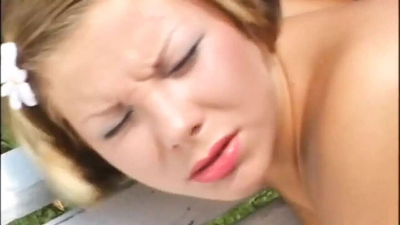 Sexy Young Slut Gets Pussy Smashed Hard Bench Outdoors