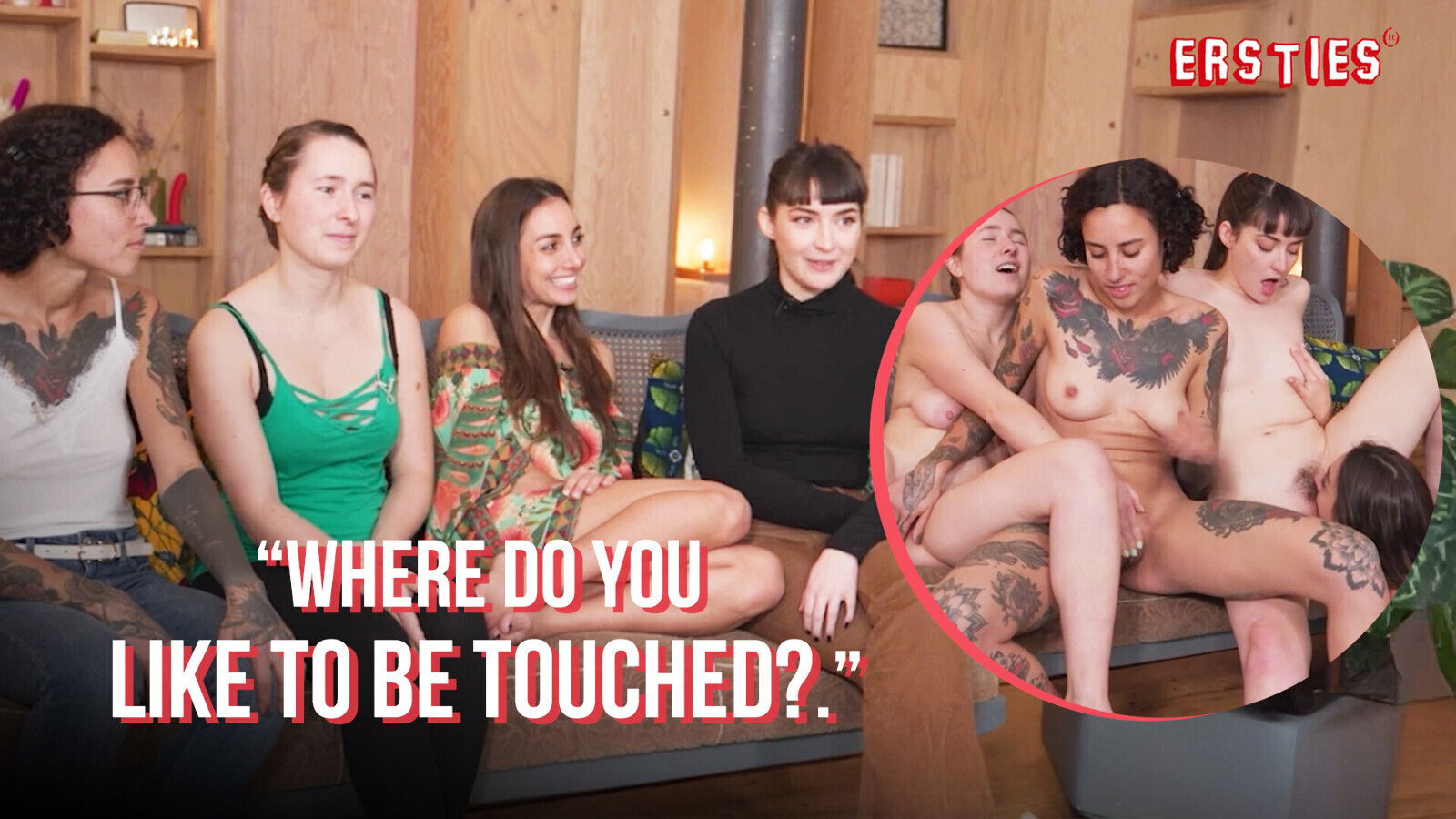 Ersties Lesbian Foursome Play Sexy Game