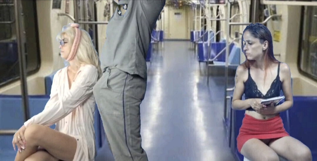 Pervert gets train rubbing women public!