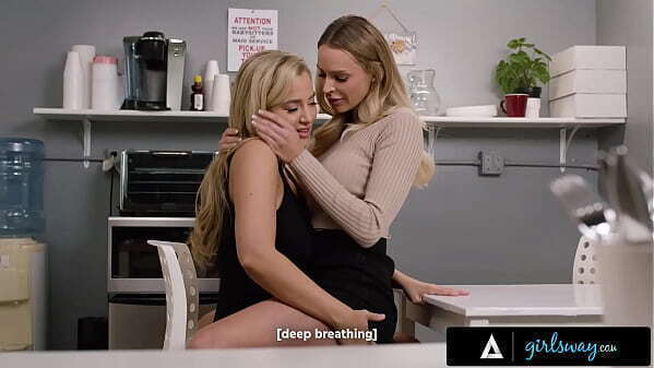 GIRLSWAY Busty Blonde Coworkers Emma &amp_ Blake Blossom Have Passionate Affair Office