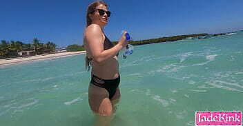 Adventurous sex in almost empty beach - Pervert couple