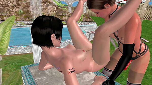 Animated Video Lesbian Girl Fisting laying table