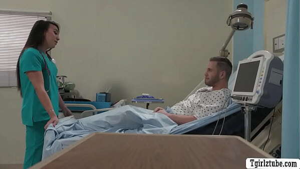 Shemale nurse gets banged horny patient