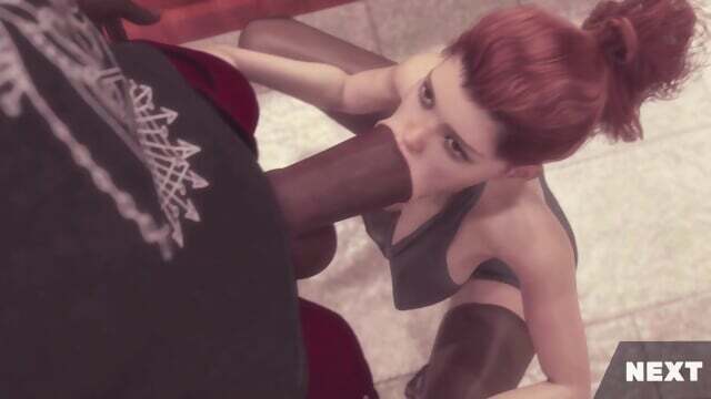 horny bitch agreed suck fuck stranger toilet while boyfriend somewhere else. animated with creampie.