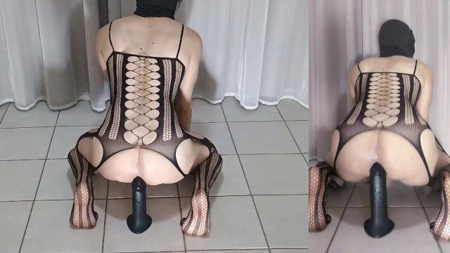 Riding Massive 14-Inch Horse Dildo Hands-Free