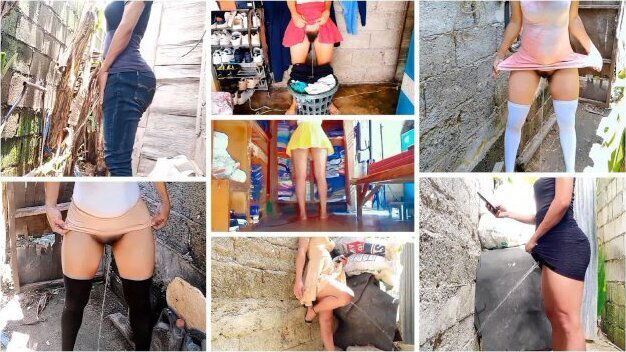 Standing pissing desperation