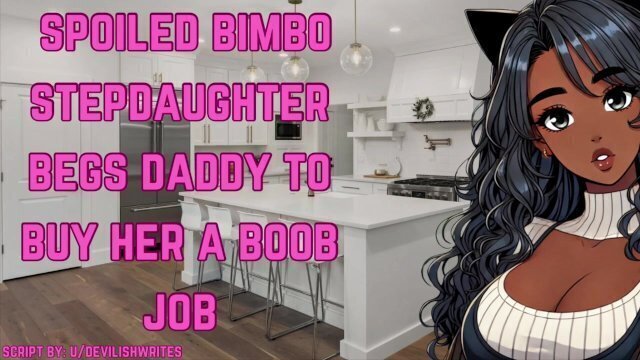 [F4M] Bimbo Step Daughter Begs