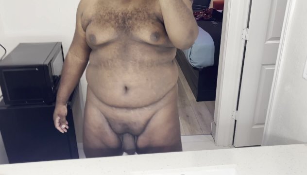 Chubby Boyfriend Showers, Oils Cums After Week Build Decompress