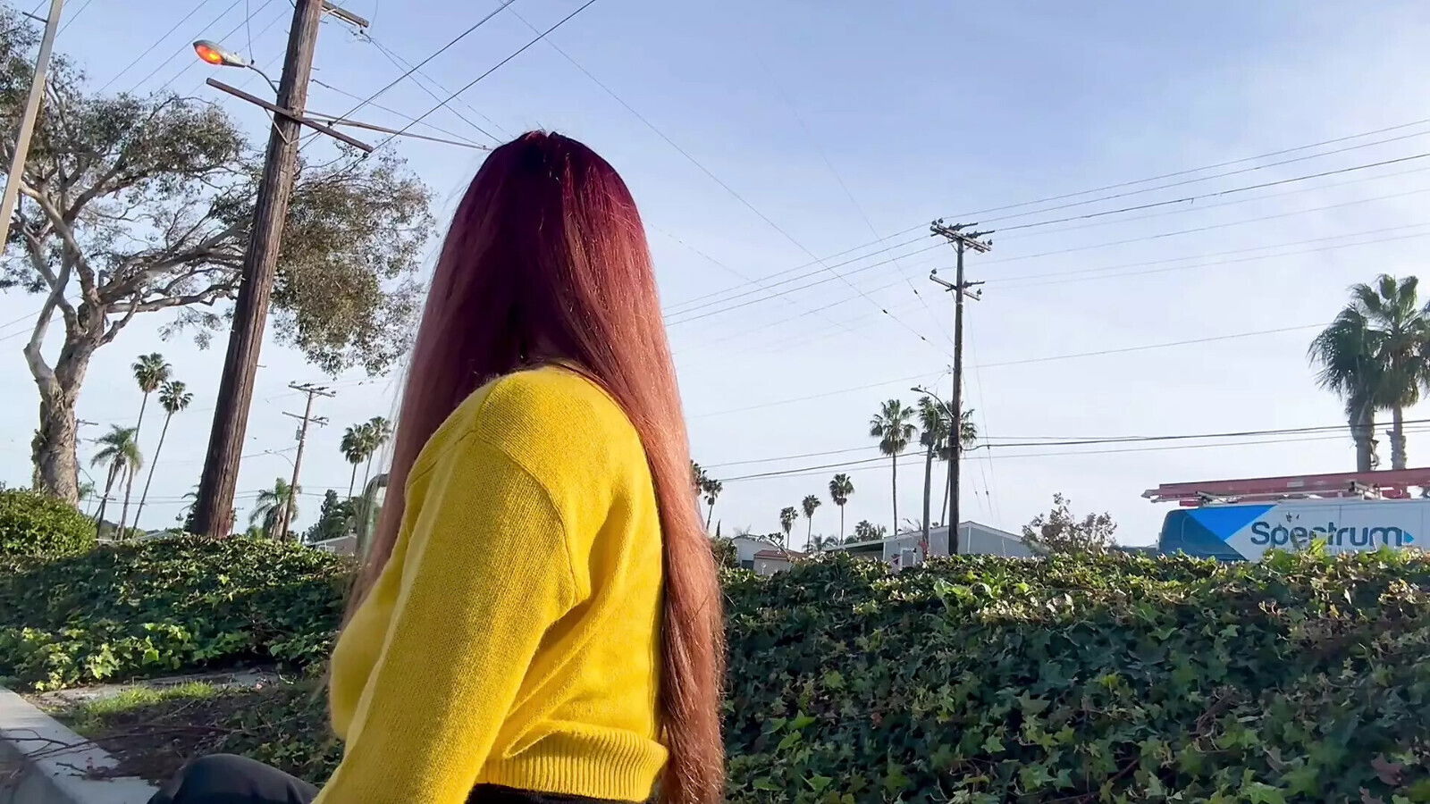 Italian Long Hair Milf Artemisia Love Smoking Cigarette Outdoor