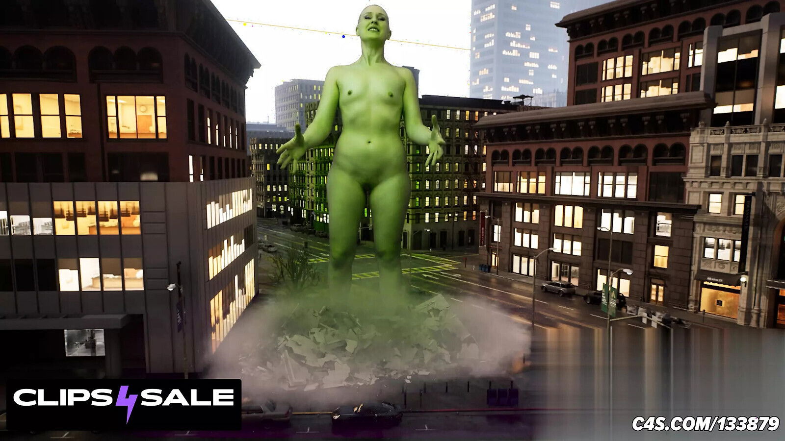 Sexy Green Shehulk Destroys City Special Effects Fetish
